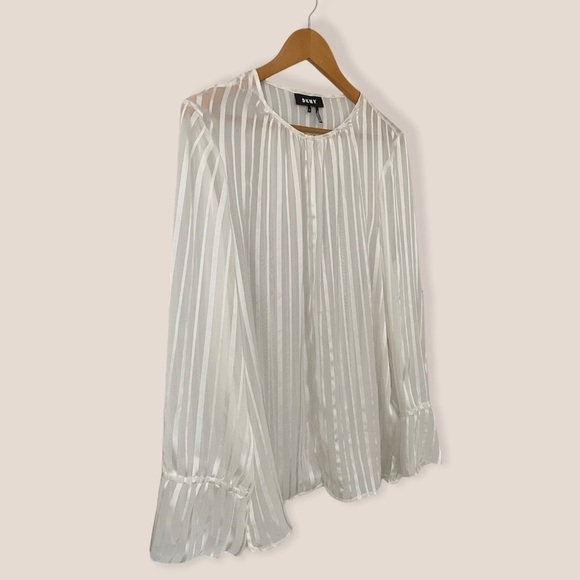 DKNY Sheer Bell Sleeve Blouse - Picture 4 of 15